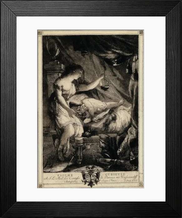 Framed Print : Curious Psyche, mid-1770s. Creator: Giovanni David Framed Print : Curious Psyche, mid-1770s. Creator: Giovanni David