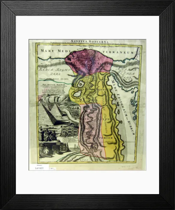 Framed Print : Aegyptus Hodierna, Map of Egypt, ca. 1720. Creator: Johann Baptista Homann Framed Print : Aegyptus Hodierna, Map of Egypt, ca. 1720. Creator: Johann Baptista Homann