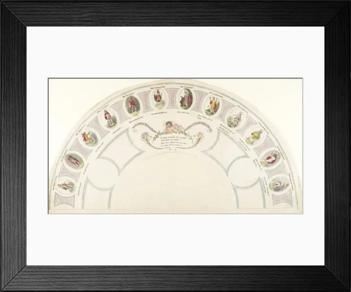 Framed Print : The Ladies Bill of Fare, or, a Copious Collection of Beaux, 1795. Creator: Unknown Framed Print : The Ladies Bill of Fare, or, a Copious Collection of Beaux, 1795. Creator: Unknown