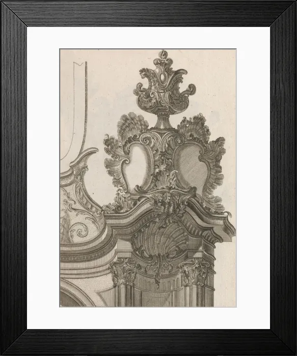Framed Print : Suggestion for the Decoration of Top Right Side of Portal, Plate 2 from Al Framed Print : Suggestion for the Decoration of Top Right Side of Portal, Plate 2 from Al