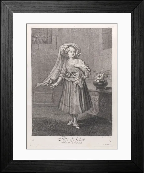 Framed Print : Fille de Chio, Isle de l Archipel, 1714-15. Creator: Unknown Framed Print : Fille de Chio, Isle de l Archipel, 1714-15. Creator: Unknown