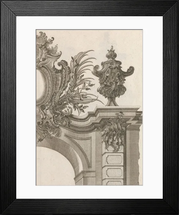 Framed Print : Suggestion for the Decoration of Top Right Side of Portal, Plate 3 from Al Framed Print : Suggestion for the Decoration of Top Right Side of Portal, Plate 3 from Al
