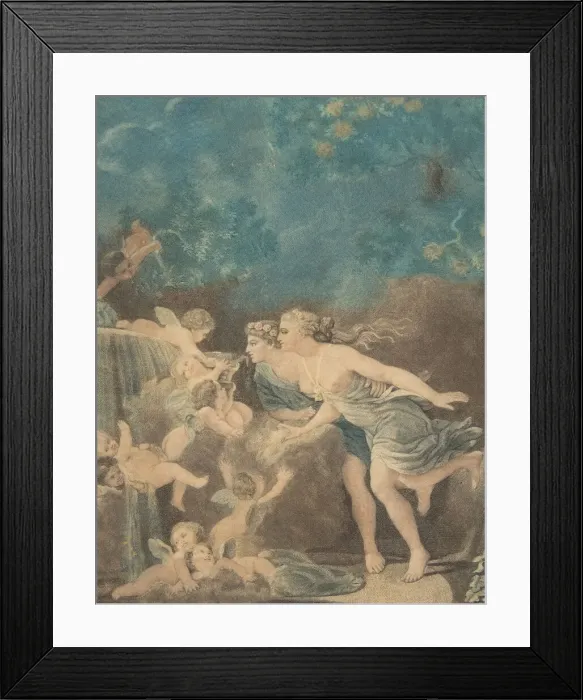 Framed Print : La Fontaine d Amour, late 18th century. Creator: Jean-Baptiste Audebert Framed Print : La Fontaine d Amour, late 18th century. Creator: Jean-Baptiste Audebert