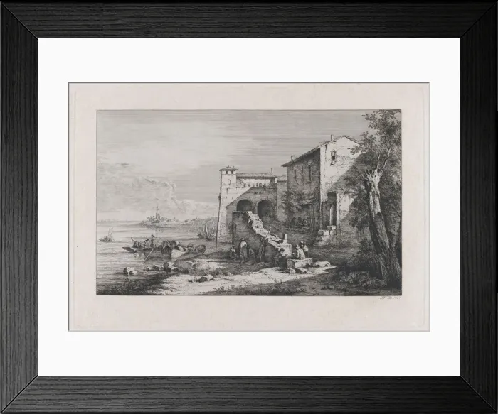 Framed Print : View of Old Customs House in Rome, 1807. Creator: Jean-Jacques de Boissieu Framed Print : View of Old Customs House in Rome, 1807. Creator: Jean-Jacques de Boissieu
