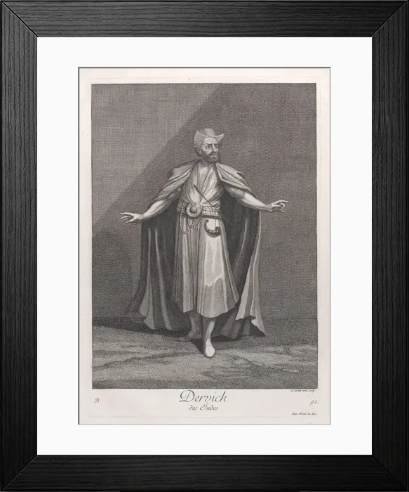 Framed Print : Dervich, des Indes, 1714-15. Creator: Unknown Framed Print : Dervich, des Indes, 1714-15. Creator: Unknown