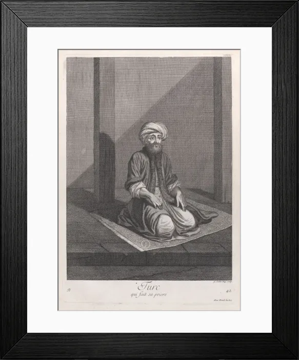 Framed Print : Turc, qui fait sa priere, 1714-15. Creator: Unknown Framed Print : Turc, qui fait sa priere, 1714-15. Creator: Unknown