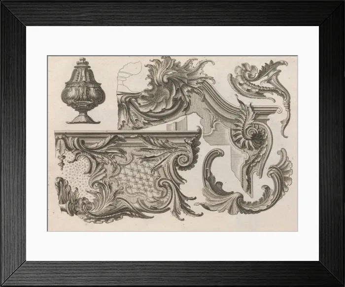 Framed Print : Suggestion for the Decoration of the Lower and Top Right of a Frame Combine Framed Print : Suggestion for the Decoration of the Lower and Top Right of a Frame Combine