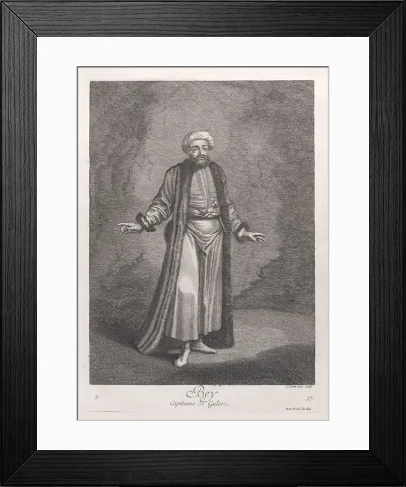 Framed Print : Bey, Capitaine de Galere, 1714-15. Creator: Unknown Framed Print : Bey, Capitaine de Galere, 1714-15. Creator: Unknown