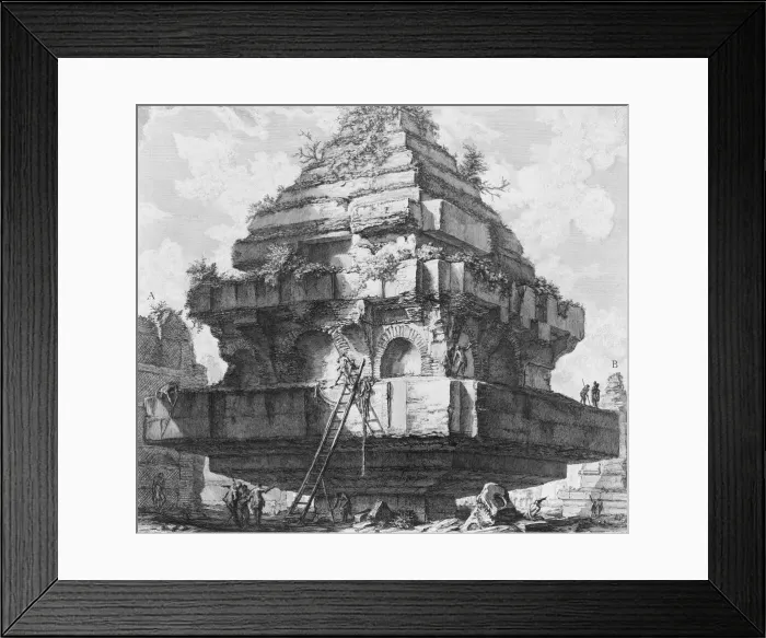 Framed Print : View of a large structure, remains of the Tomb of the Metelli on the Appian Way Framed Print : View of a large structure, remains of the Tomb of the Metelli on the Appian Way