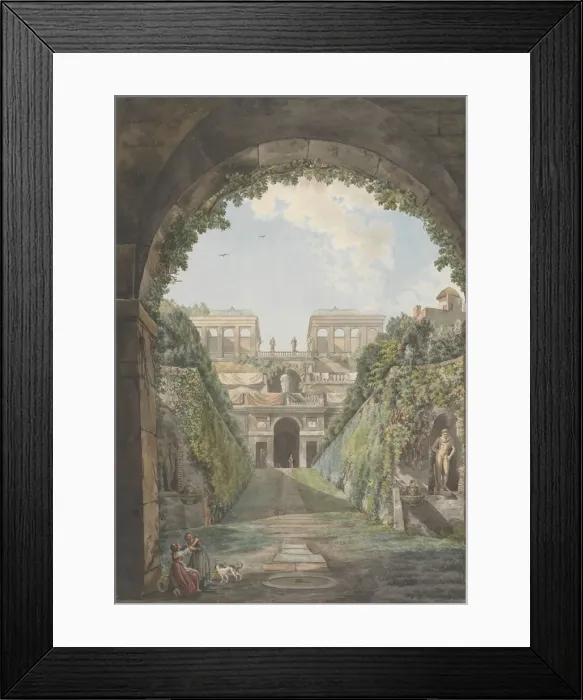 Framed Print : Villa Farnese, ca. 1780. Creators: Giovanni Volpato, Louis Ducros Framed Print : Villa Farnese, ca. 1780. Creators: Giovanni Volpato, Louis Ducros
