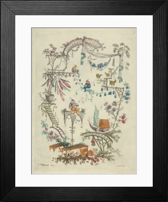 Framed Print : Chinoiserie from Nouvelle Suite de Cahiers Arabesques Chinois, 1790-99 Framed Print : Chinoiserie from Nouvelle Suite de Cahiers Arabesques Chinois, 1790-99