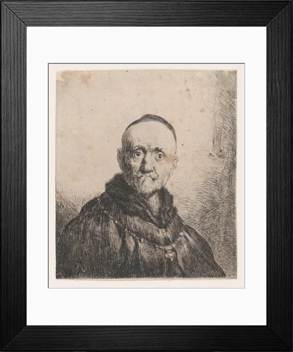 Framed Print : Bust of an Old Man, Frontal, 17th century. Creator: Jan Lievens Framed Print : Bust of an Old Man, Frontal, 17th century. Creator: Jan Lievens