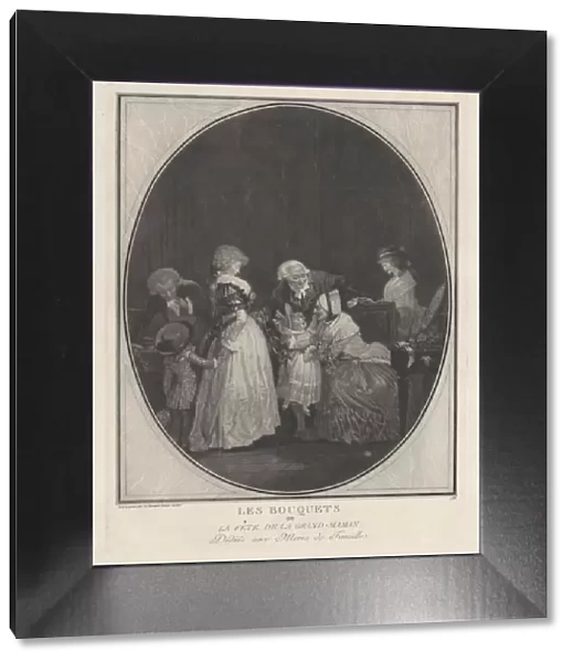 Les Bouquets ou la fete de la grand-maman, 1788. Creator: Philibert Louis Debucourt