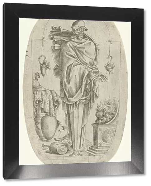 Term in the Form of an Old Man Warming His Hands, 1535-55. Creator: Jean Mignon