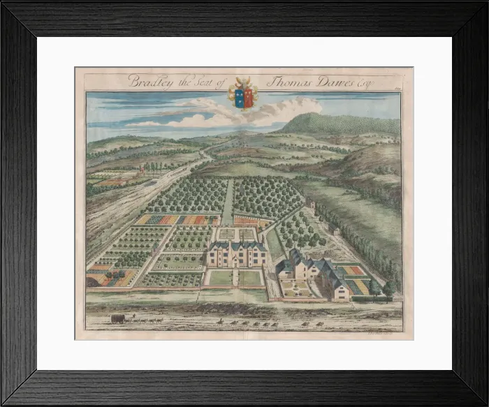 Framed Print : Bradley, The Seat of Thomas Dawes, [1712] reissued 1768. Creator: Johannes Kip