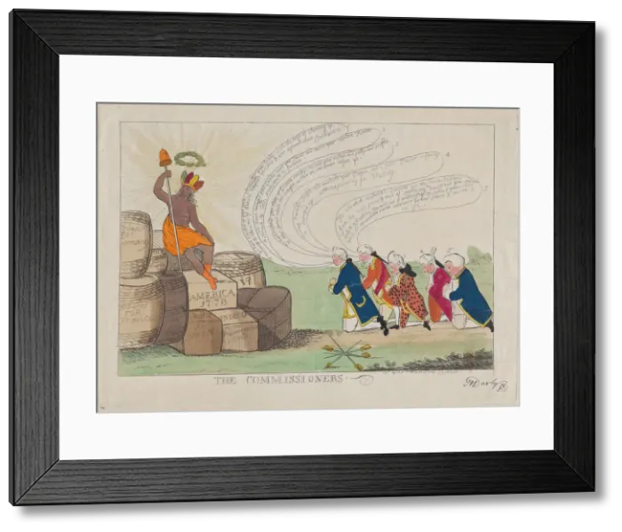 Framed Print : The Commissioners, April 1, 1778. Creator: Matthew Darly