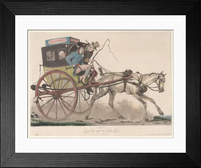 Framed Print : Route de St. Cloud, 1816. Creator: Philibert Louis Debucourt Framed Print : Route de St. Cloud, 1816. Creator: Philibert Louis Debucourt