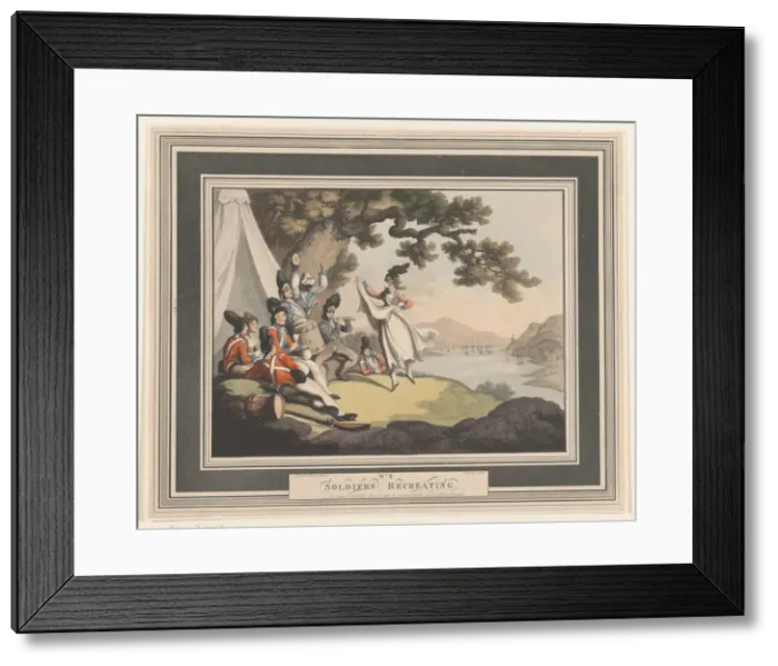 Framed Print : Soldiers Recreating, April 1, 1798. Creator: Heinrich Schutz Framed Print : Soldiers Recreating, April 1, 1798. Creator: Heinrich Schutz