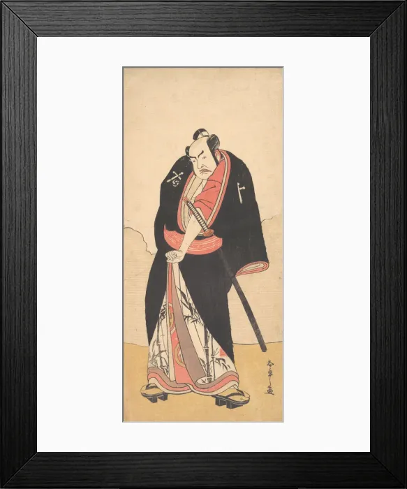 Framed Print : Kabuki Actor Nakamura Sukegoro II as Kaminari Shokuro, 2nd month, 1780. Creator: Shunsho Framed Print : Kabuki Actor Nakamura Sukegoro II as Kaminari Shokuro, 2nd month, 1780. Creator: Shunsho