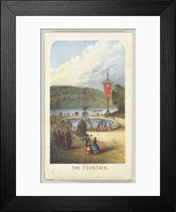 Framed Print : The Fountain, from the series, Views in Central Park, New York, Part 3, 1864 Framed Print : The Fountain, from the series, Views in Central Park, New York, Part 3, 1864