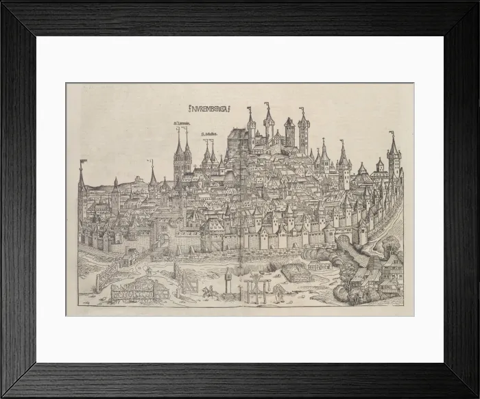 Framed Print : Nuremberg, 1493. Creators: Michael Wolgemut, Wilhelm Pleydenwurff Framed Print : Nuremberg, 1493. Creators: Michael Wolgemut, Wilhelm Pleydenwurff