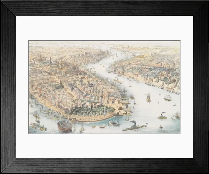 Framed Print : New-York (From the Southwest), ca. 1852. Creator: K. Th. Westermann Framed Print : New-York (From the Southwest), ca. 1852. Creator: K. Th. Westermann