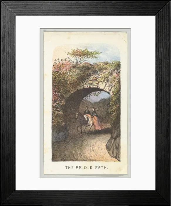 Framed Print : The Bridle Path, from the series, Views in Central Park, New York, Part 2, 1864 Framed Print : The Bridle Path, from the series, Views in Central Park, New York, Part 2, 1864