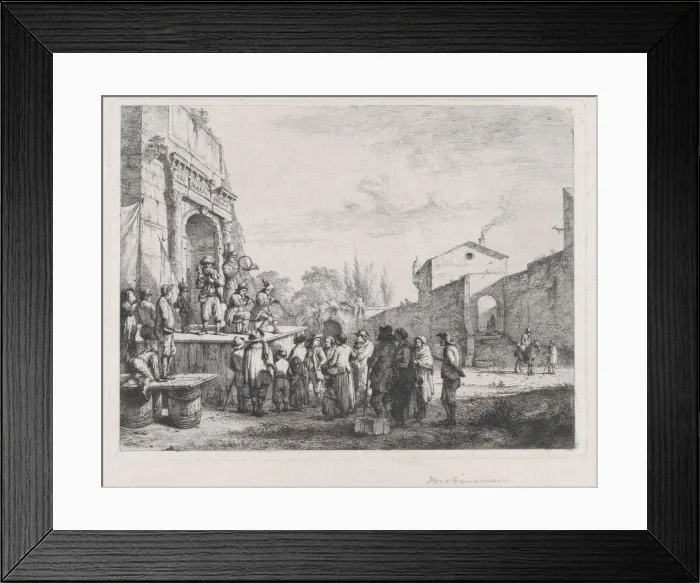 Framed Print : The Little Charlatans, 1773. Creator: Jean-Jacques de Boissieu Framed Print : The Little Charlatans, 1773. Creator: Jean-Jacques de Boissieu