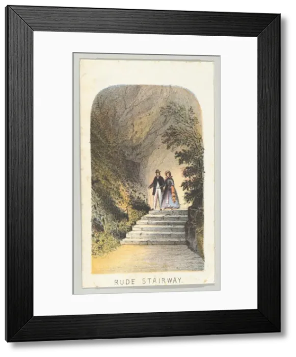 Framed Print : Rude Stairway, from the series, Views in Central Park, New York, Part 2, 1864 Framed Print : Rude Stairway, from the series, Views in Central Park, New York, Part 2, 1864