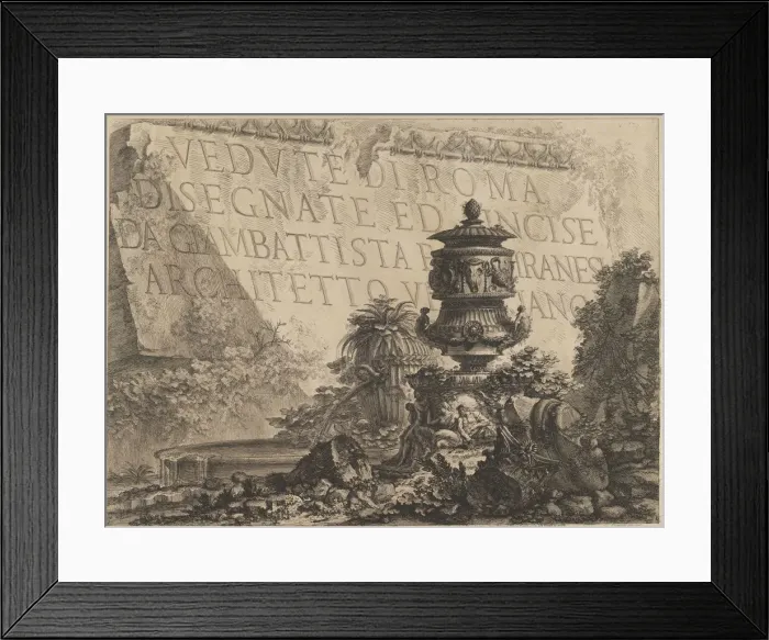 Framed Print : Title-page for Vedute di Roma... 1760-78. Creator: Giovanni Battista Piranesi Framed Print : Title-page for Vedute di Roma... 1760-78. Creator: Giovanni Battista Piranesi