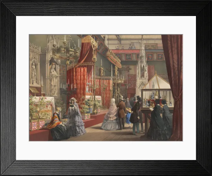 Framed Print : Mediaeval Court: The Great Exhibition of 1851, 1854. Creator: Joseph Nash Framed Print : Mediaeval Court: The Great Exhibition of 1851, 1854. Creator: Joseph Nash