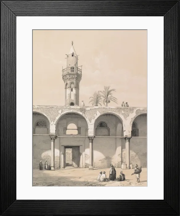 Framed Print : 4. Mosquee d Amrou, au Kaire, 1843. Creator Framed Print : 4. Mosquee d Amrou, au Kaire, 1843. Creator