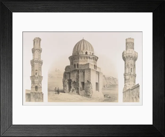 Framed Print : 87. Tombeaux et Minarets, au Kaire, 1843. Creator: Joseph Philibert Girault De Prangey