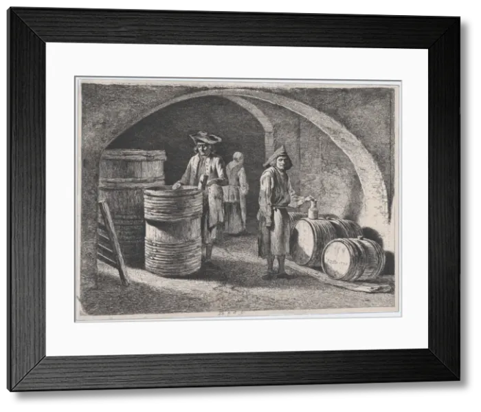 Framed Print : The Small Coopers, 1770. Creator: Jean-Jacques de Boissieu Framed Print : The Small Coopers, 1770. Creator: Jean-Jacques de Boissieu