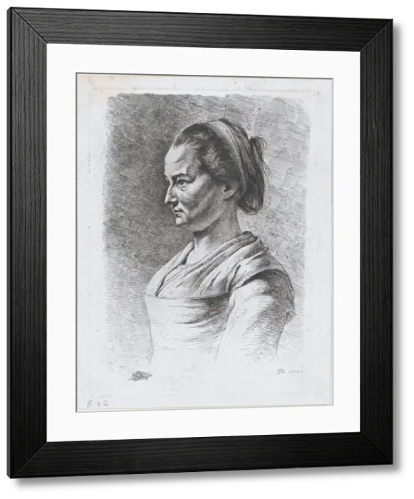 Framed Print : The Childrens Nurse Josephine, 1770. Creator: Jean-Jacques de Boissieu Framed Print : The Childrens Nurse Josephine, 1770. Creator: Jean-Jacques de Boissieu