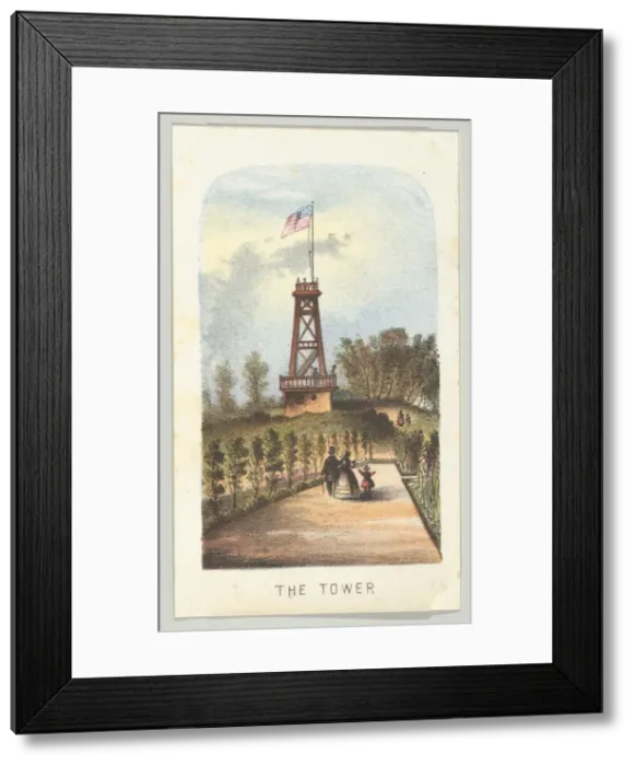 Framed Print : The Tower, from the series, Views in Central Park, New York, Part 2, 1864 Framed Print : The Tower, from the series, Views in Central Park, New York, Part 2, 1864