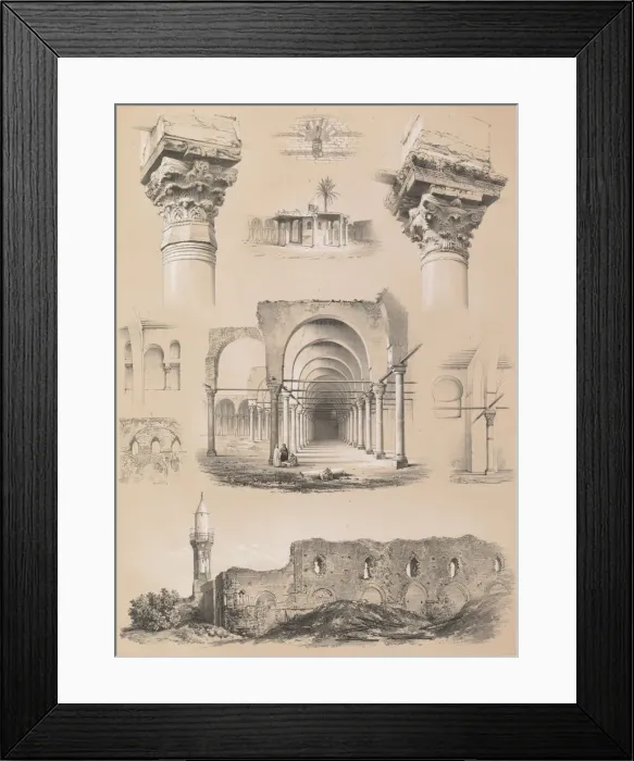 Framed Print : Details, mosquee d Amrou, au Kaire, 1843 Framed Print : Details, mosquee d Amrou, au Kaire, 1843