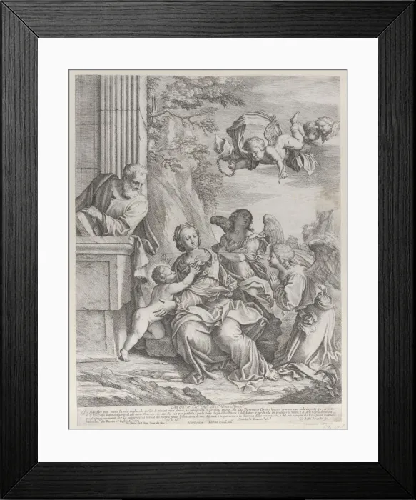 Framed Print : The Holy Family with angels at right and overhead, 1652 Framed Print : The Holy Family with angels at right and overhead, 1652
