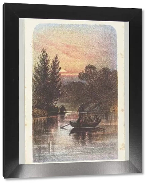 Evening on the Lake, from the series, Views in Central Park, New York, Part 3, 1864
