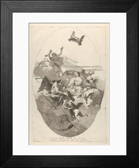 Framed Print : Venus entrusting Cupid to Time, 1758-80. Creator: Giovanni Domenico Tiepolo