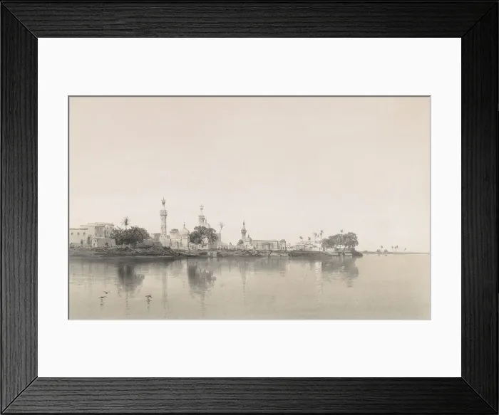 Framed Print : 95. Fouah, sur le Nil, 1843. Creator: Sabatier Framed Print : 95. Fouah, sur le Nil, 1843. Creator: Sabatier