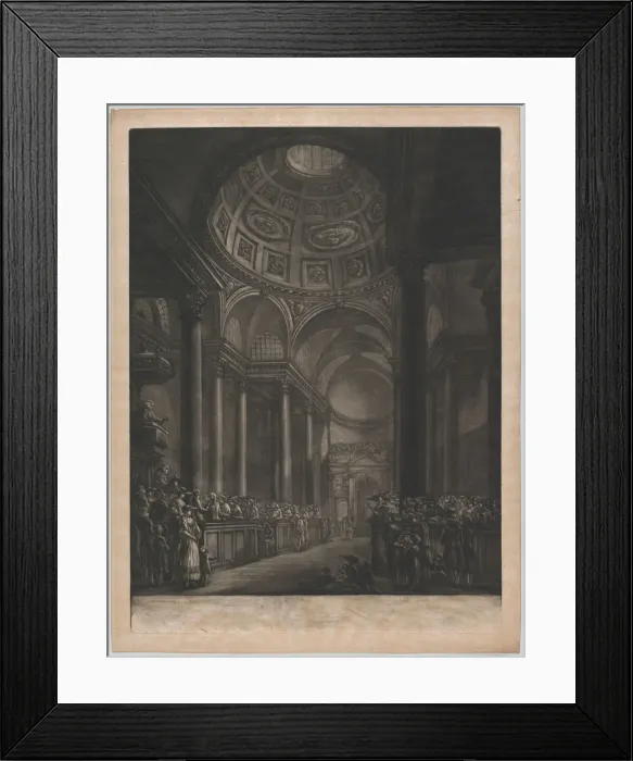 Framed Print : A View of the Inside of St. Stephens Walbrook, Done from the Drawing in his Majesty s Framed Print : A View of the Inside of St. Stephens Walbrook, Done from the Drawing in his Majesty s