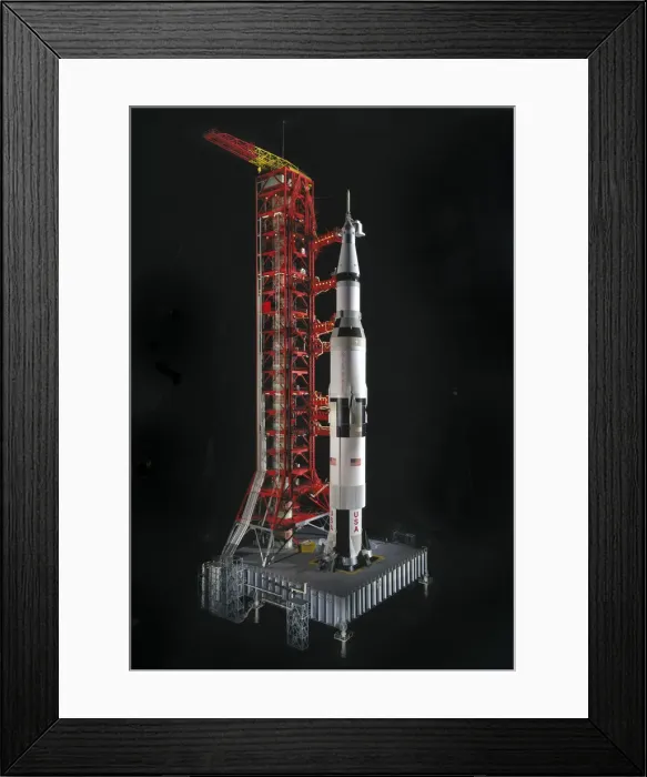 Framed Print : Model, Rocket, Saturn V, 1975. Creator: David P. Gianakos Framed Print : Model, Rocket, Saturn V, 1975. Creator: David P. Gianakos