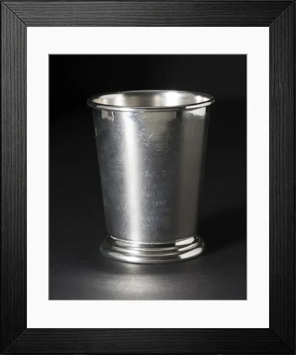 Framed Print : Ninety-Nines Silver Cup Award presented to Sally Ride, 1980s. Creator: Unknown Framed Print : Ninety-Nines Silver Cup Award presented to Sally Ride, 1980s. Creator: Unknown