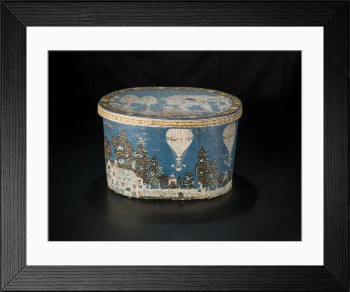 Framed Print : Box with scene showing Claytons Ascent, after 1835. Creator: Unknown Framed Print : Box with scene showing Claytons Ascent, after 1835. Creator: Unknown