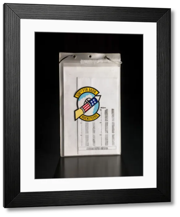 Framed Print : Pilot check list, United States Air Force Thunderbirds, 2006-2007. Creator: Unknown Framed Print : Pilot check list, United States Air Force Thunderbirds, 2006-2007. Creator: Unknown