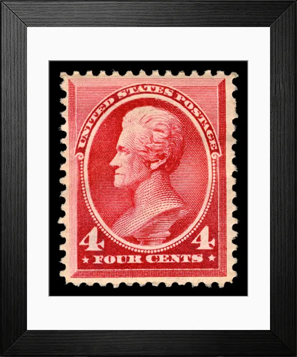 Framed Print : 4c Andrew Jackson single, 1888. Creator: American Bank Note Company Framed Print : 4c Andrew Jackson single, 1888. Creator: American Bank Note Company