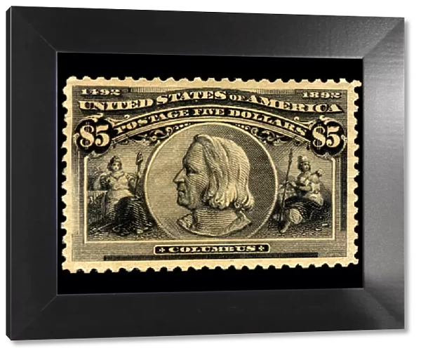 $5 Christopher Columbus single, 1893. Creator: American Bank Note Company