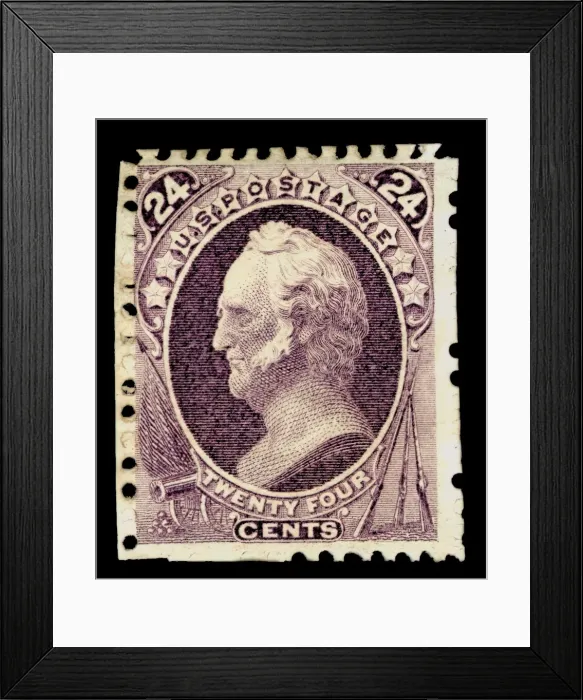 Framed Print : 24c General Winfield Scott special printing single, 1875 Framed Print : 24c General Winfield Scott special printing single, 1875