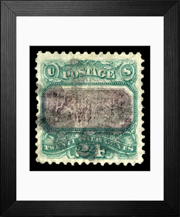 Framed Print : 24c Declaration of Independence G Grill invert error single, 1869 Framed Print : 24c Declaration of Independence G Grill invert error single, 1869